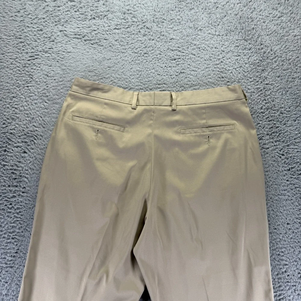 Pebble Beach Pant Mens 38x32 Beige‎ Polyester Golf Performance Straight Stretch